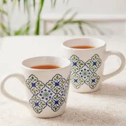 Fabindia Blue Ceramic Printed Mug - Set of 2-picture-13