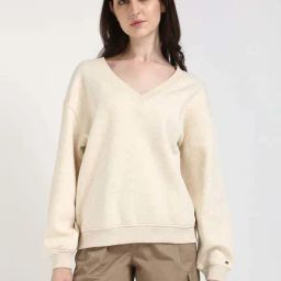 Tommy Hilfiger Beige Heather Cotton Regular Fit Sweatshirt-picture-47
