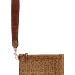 Guess Saffron Mocha Logo Wristlet Pouch-picture-32