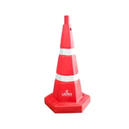 Ladwa 750 mm Heavy Base Traffic Safety Cone with 2 Reflective Stickers Red-47