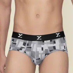 XYXX Grey Printed Micro Modal Briefs-image-25