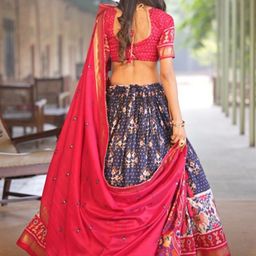 A TO Z CART Printed Ready to Wear Lehenga & Unstitched Blouse With Dupatta image 2