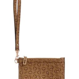 Guess Saffron Mocha Logo Wristlet Pouch-picture-49