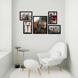 ecraftindia Memory Wall Collage Photo Frame - Set of 5 Photo Frames for 4 Photos of 5'x7', 1 Photos of 8'x10' image 2