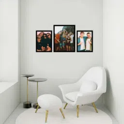 ecraftindia Memory Wall Collage Photo Frame - Set of 3 Photo Frames for 2 Photos of 6'x8', 1 Photos of 8'x10' image 2