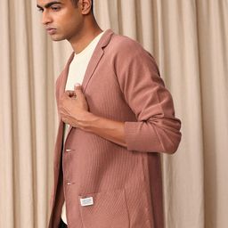 Mr Bowerbird Self Design Tailored Fit Single-Breasted Casual Blazer-25