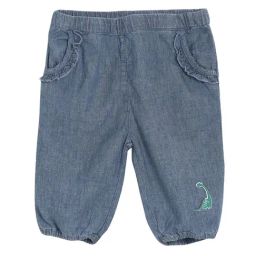 MINIKLUB Girls Blue Textured Capri-image-1
