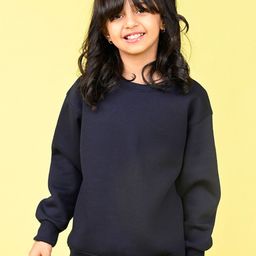 NUSYL Girls Solid Oversized Sweatshirt-picture-29