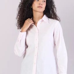 Powersutra Pink Cotton Solid Long Sleeves Shirt-image-40