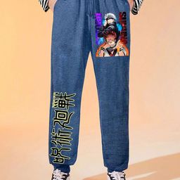 LOCAVESTIR Boys Anime Printed Mid Rise Joggers-46