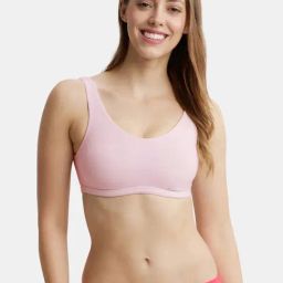 Jockey Pink Cotton Sports Bra-picture-23