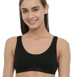 BLOSSOM Black Full Coverage Sports Bra-8