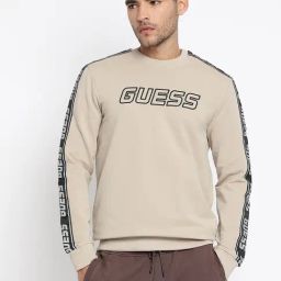Guess Beige Fashion Printed Regular Fit Sweatshirt-image-19