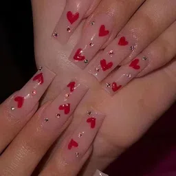 STYFY Set Of 24 Stick On Artificial Nails With Buffer & Stick - Cupids Kiss-picture-23