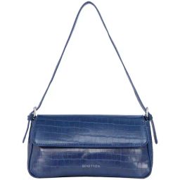 United Colors of Benetton Alainia Navy Textured Sling Handbag-42