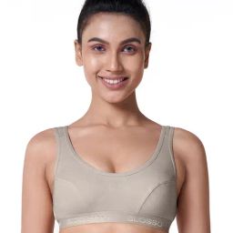 BLOSSOM Grey Full Coverage Sports Bra-14