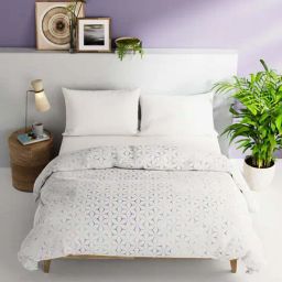 Bianca Victoria Grey & Blue Cotton 144 TC 150 GSM Double Comforter-image-65
