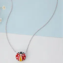Mia by Tanishq 925 Silver Whimsical Ladybug Silver Necklace-image-27