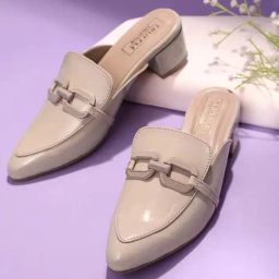 Truffle Collection Women's Beige Mule Shoes-image-71