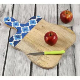 India Circus By Krshna Mehta Multi Mango Wood Printed Chopping Board-picture-42