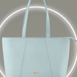 Fastrack Blue Faux Leather Solid Tote Handbag-image-37
