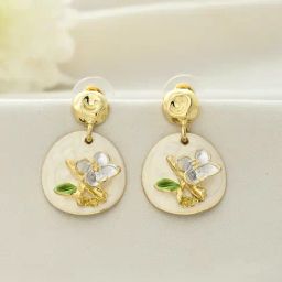 Voylla Gold Blossom Dreams Golden Stud Earrings-picture-38
