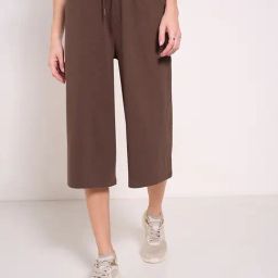 Ajile By Pantaloons Brown Cotton Relaxed Fit Capris-image-32