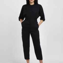Allen Solly Black Midi Jumpsuit-image-40