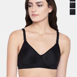 Bodycare Pack of 3 Full Coverage Non Padded Non wired Seamless cup Bra-FK-6580BBB-32D-picture-50