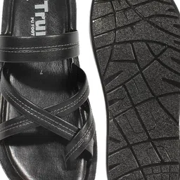 Trump Men Black PU Thong Flip-Flops-image-33