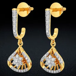 Joyalukkas 18KT Gold Drop Earring Diamond -3.47g-picture-4