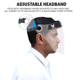 Oriley 2000 Micron Reusable Face Shield with Adjustable Elastic Strap OR-FCM0C image 3