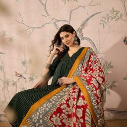 InWeave Women Regular Kurta with Palazzos & With Dupatta image 2