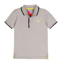 Cherry Crumble By Nitt Hyman Kids Grey Solid Polo T-Shirt-image-2