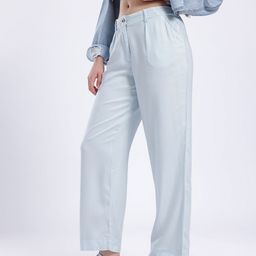 glitchez Women Mid-Rise Pure Cotton Baggy Fit Regular Trousers-image-46