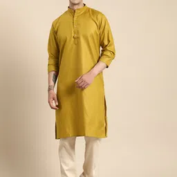 Anouk Men Cotton Solid Kurta-image-71