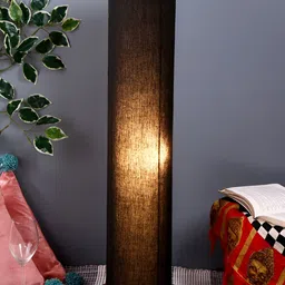 Devansh Black & Brown Cylinder FloorLamps-21