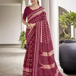 Munir Ethnic Motifs Pure Cotton Bagru Saree-51