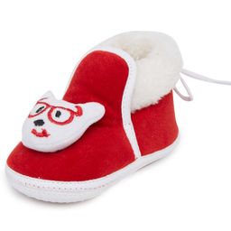 Chiu Teddy Patch Booties - Red-picture-10