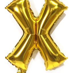 Bubble Trouble English Alphabet Letters Foil Letter Balloons for Party Decoration Letter X - Gold-image-49