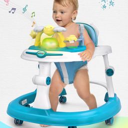 Baby Walker With Musical Play Tray - Sea Green-17