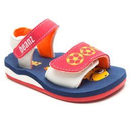 Beanz Unisex Turtle Printed Velcro Closure Sandals - Blue & Pink-image-5