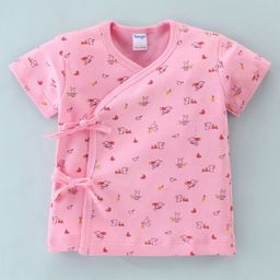 Tango Single Jersey Knit Half Sleeves Vest Bunny Print - Pink-image-76