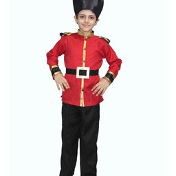 Kaku Fancy Dresses British Guard National Hero Freedom Fighter Republic Day & Independence Day Theme Costume Set - Red & Black-image-19