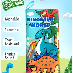 Babyhug Dinosaur World Cloth Book - English-16
