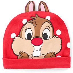 Babyhug Disney Interlock Knit Cap with Chip N Dale Applique & 3D Ear Detailing- Red-image-40