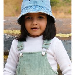 Dukiekooky Cotton Solid Bucket Hat - Light Blue-image-82