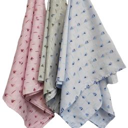 Trance Home Linen Super Soft Cotton Malmal Swaddle Cloth Pack of 3 - Color Boats-picture-11
