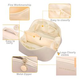 COZY VIBES Travel Makeup Bag Large Capacity Cosmetic Bag for Women Waterproof Pouch Ope- PACK OF 1- COLOR MAY VARY-image-94