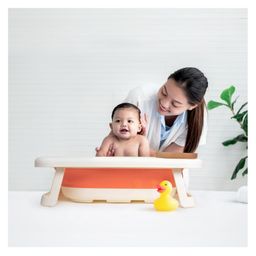 Mylo Baby Kenzo 2-in-1 Foldable Bathtub with Temperature Sensor for 6 Months to 3 Years Up to 20Kgs Weight Capacity BPA Free Anti Slip EN Certified image 2